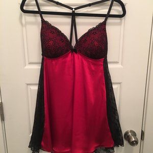 Satin and Lace Babydoll Chemise